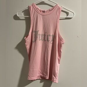 Juicy Couture Pink Sleeveless Ribbed Top